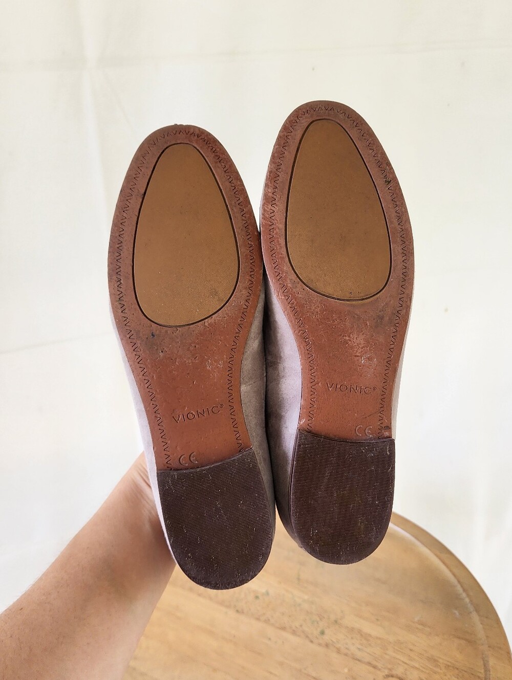 Vionic Willa Classic Women's Suede Slip-On Loafers in Light Taupe - Picture 10 of 11